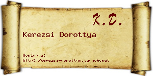 Kerezsi Dorottya névjegykártya